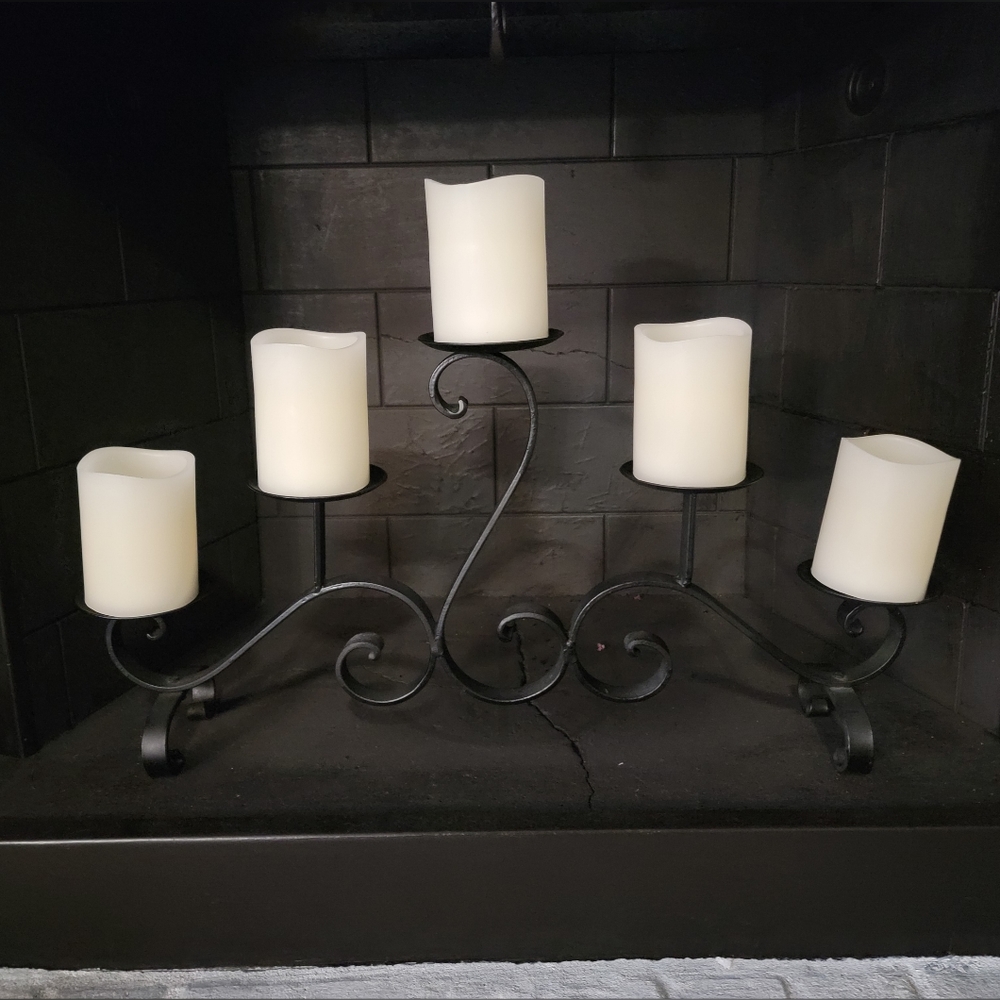 5 Tier Black Candle Holder